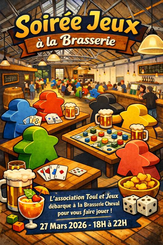 Soirée Jeux à la Brasserie Cheval