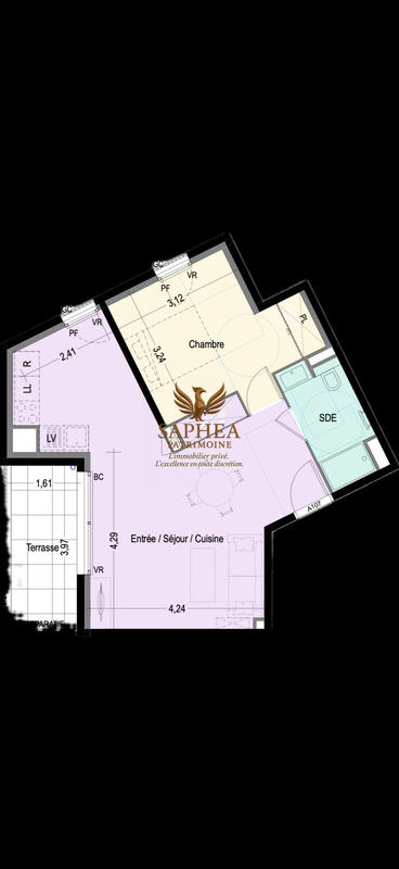 Appartement - 49 m² - 2 pièces