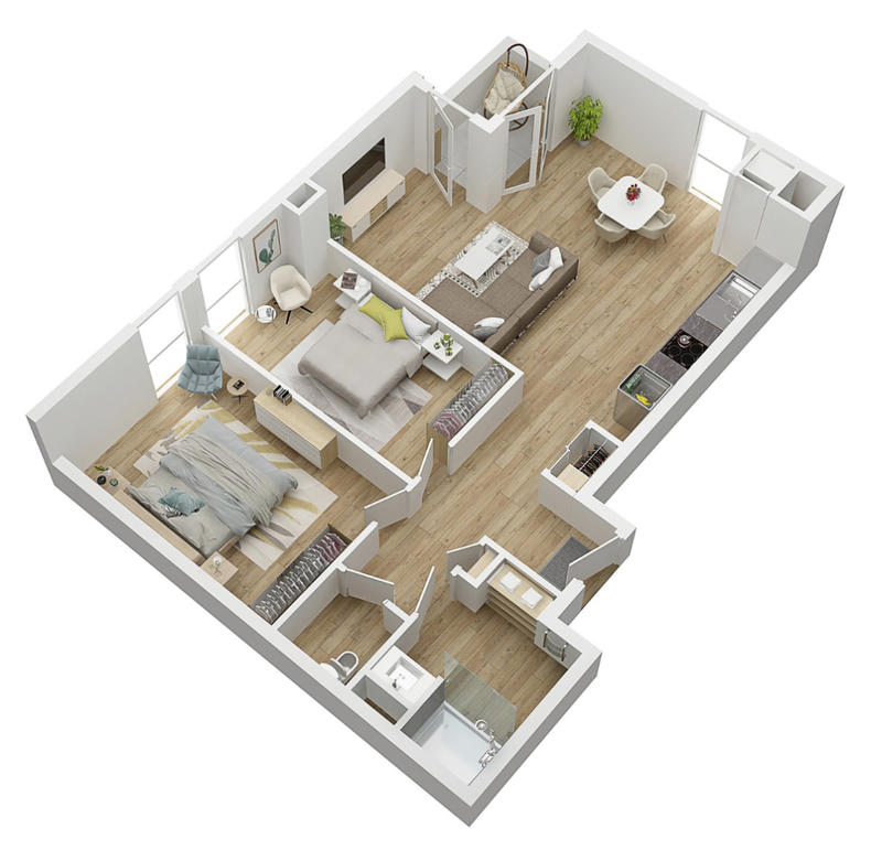 Appartement - 64 m² - 3 pièces