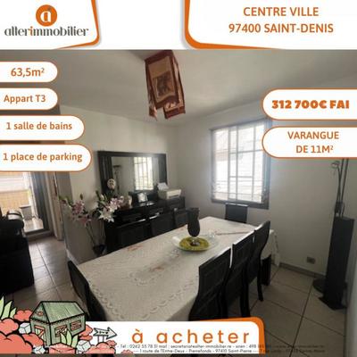 Appartement - 63 m² - 3 pièces