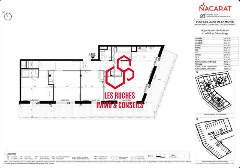 Appartement - 84 m² - 4 pièces