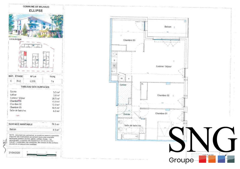 Appartement - 79 m² - 4 pièces