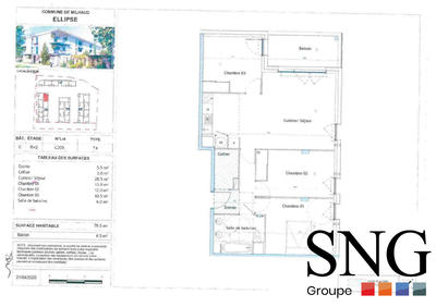 Appartement - 79 m² - 4 pièces