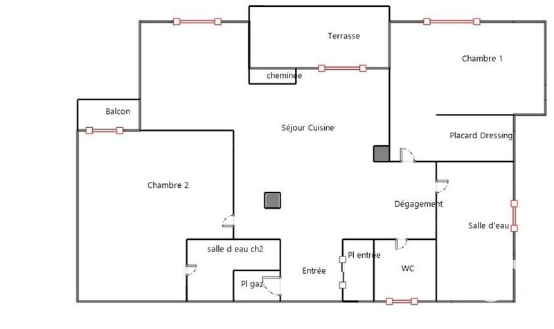 Appartement - 99 m² - 3 pièces