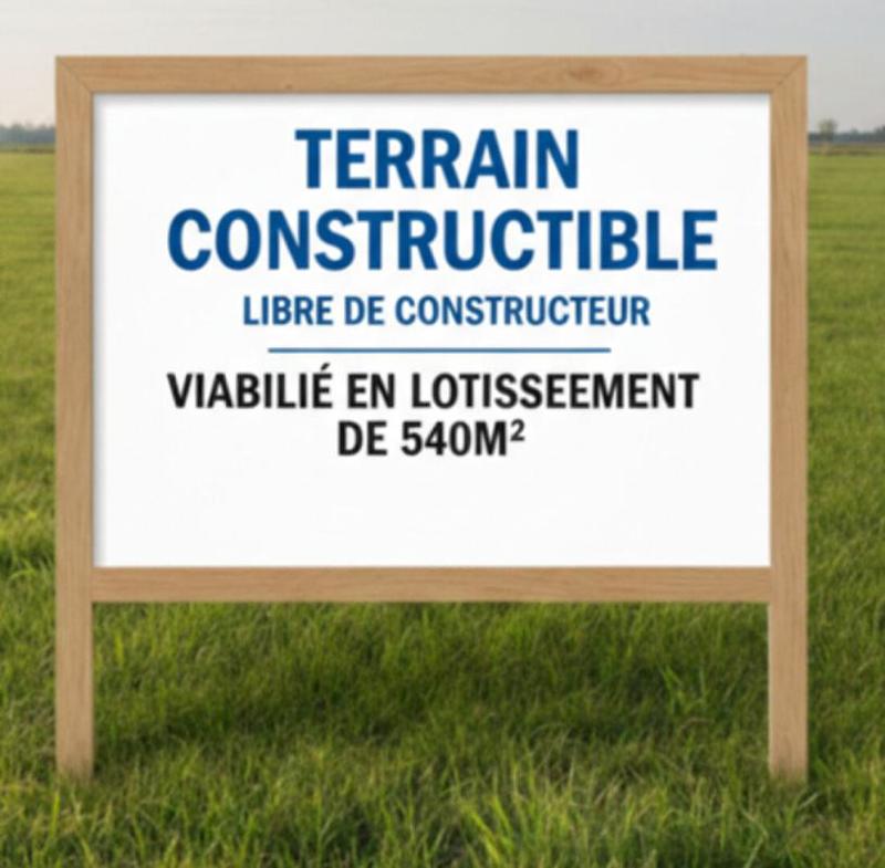 Terrain constructible - 540 m²