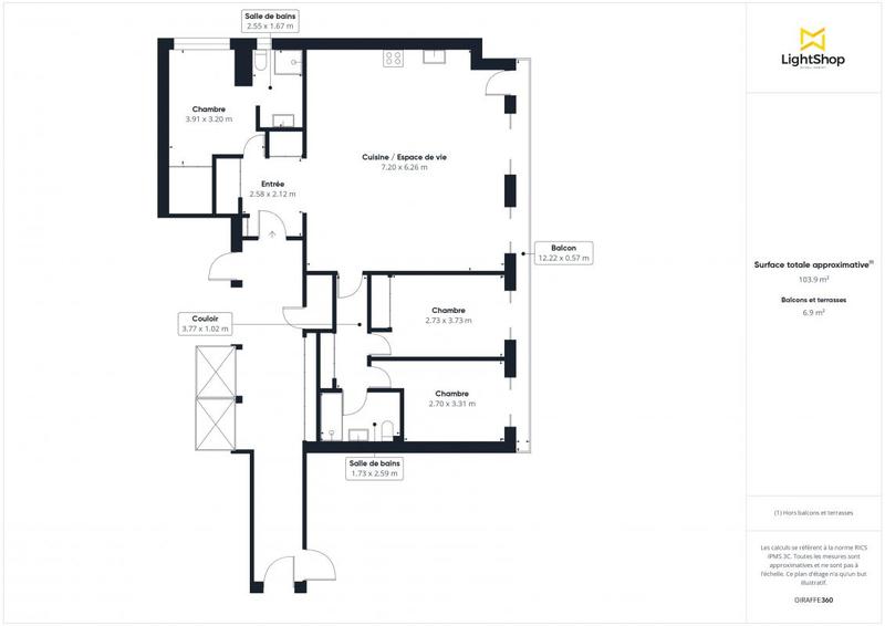 Appartement - 96 m² - 4 pièces
