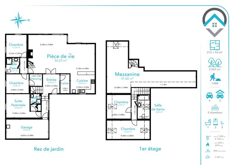 Maison - 212 m² - 8 pièces