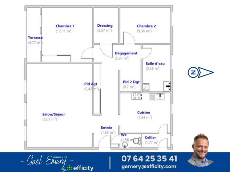 Appartement - 82 m² - 4 pièces