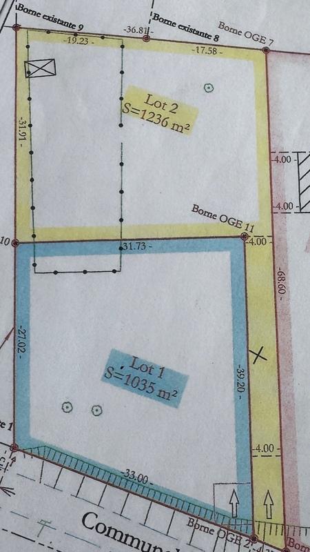 Terrain constructible - 1 236 m²