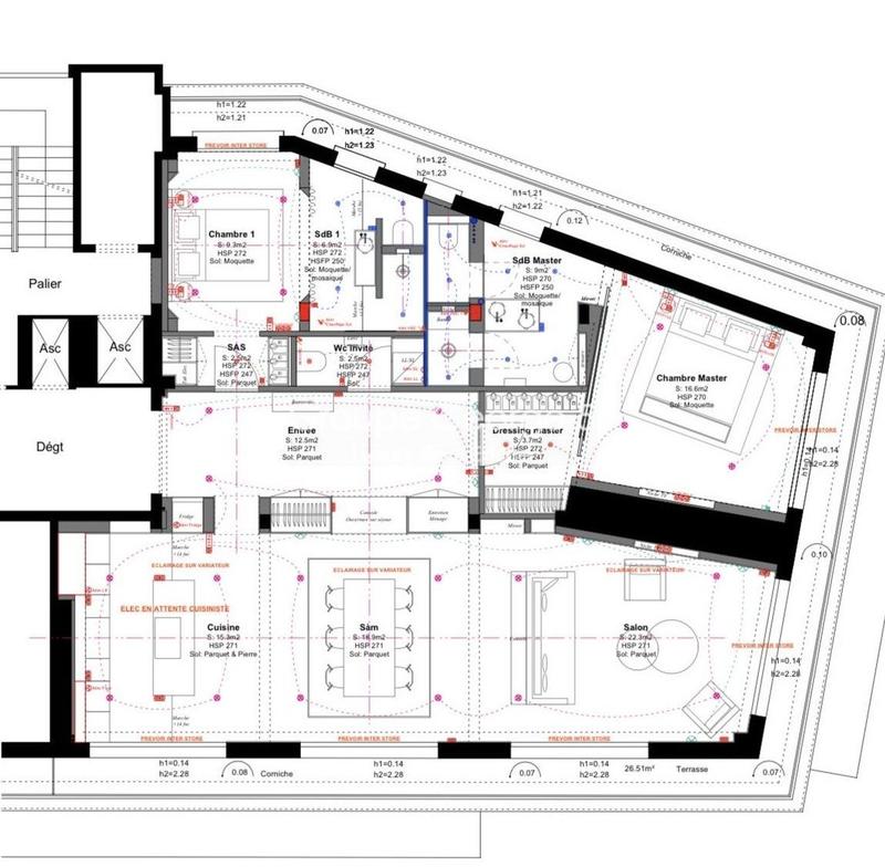 Appartement - 122 m² - 3 pièces