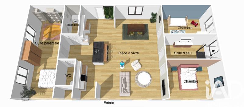 Maison - 100 m² - 4 pièces