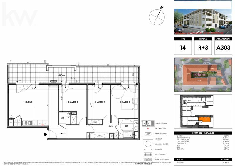 Appartement - 83 m² - 4 pièces