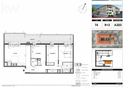 Appartement - 83 m² - 4 pièces