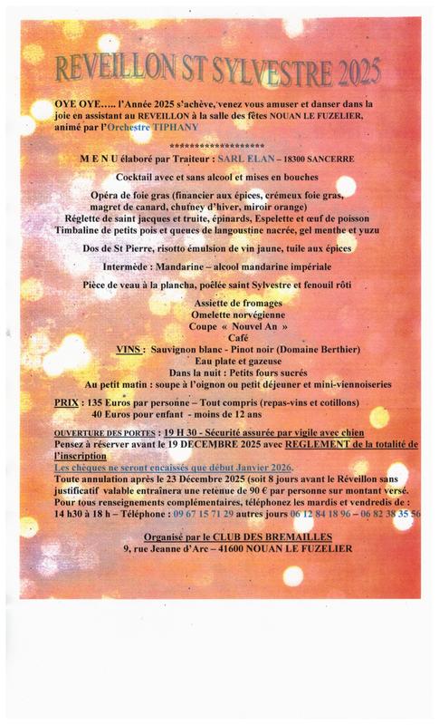 Reveillon Saint Sylvestre