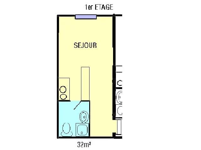 Studio - 20 m² - 1 pièce