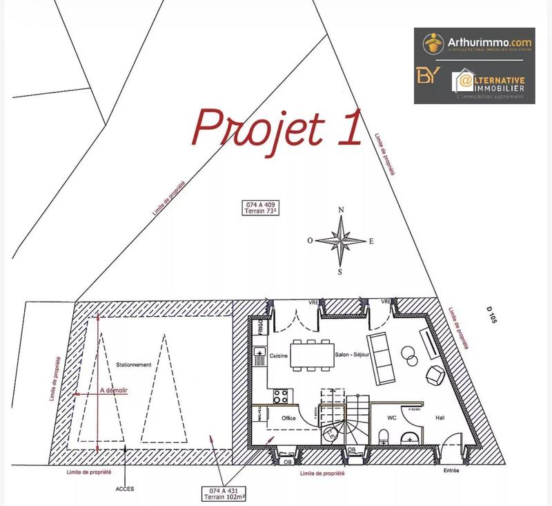 Maison - 100 m² - 2 pièces