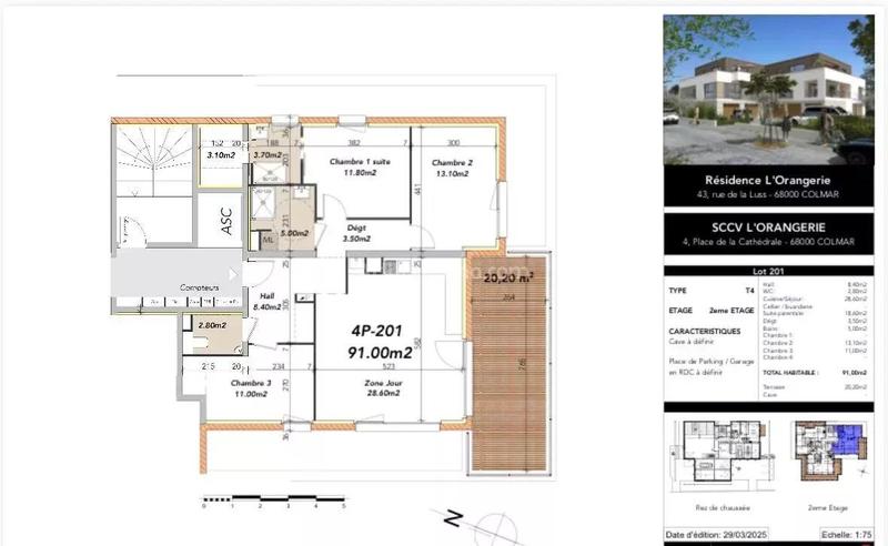 Appartement - 91 m² - 4 pièces