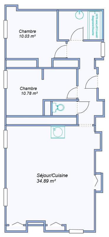 Appartement - 67 m² - 3 pièces
