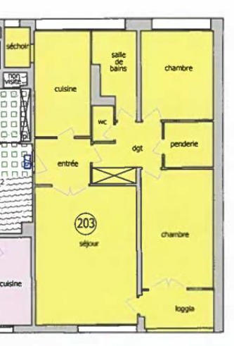 Appartement - 69 m² - 3 pièces