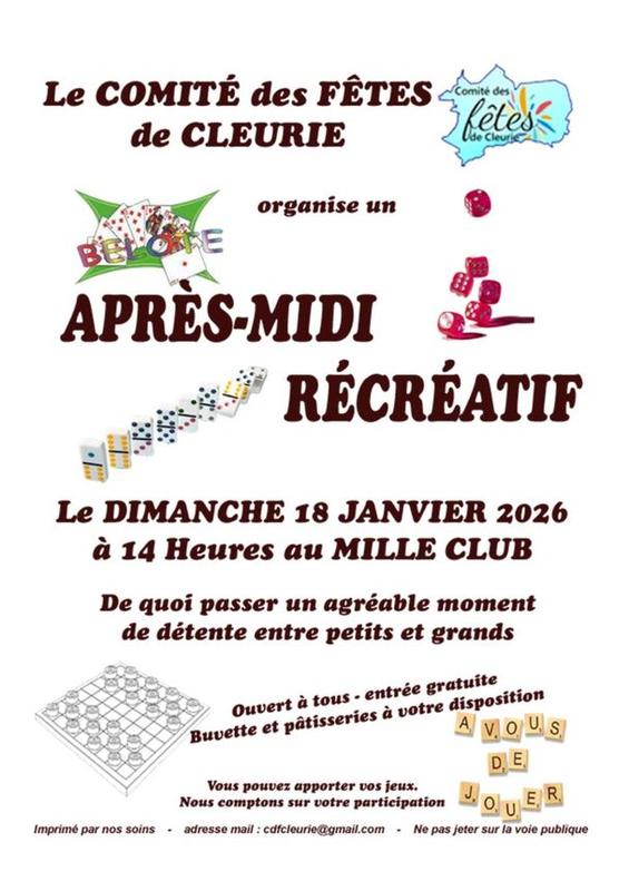 Après-midi récréatif