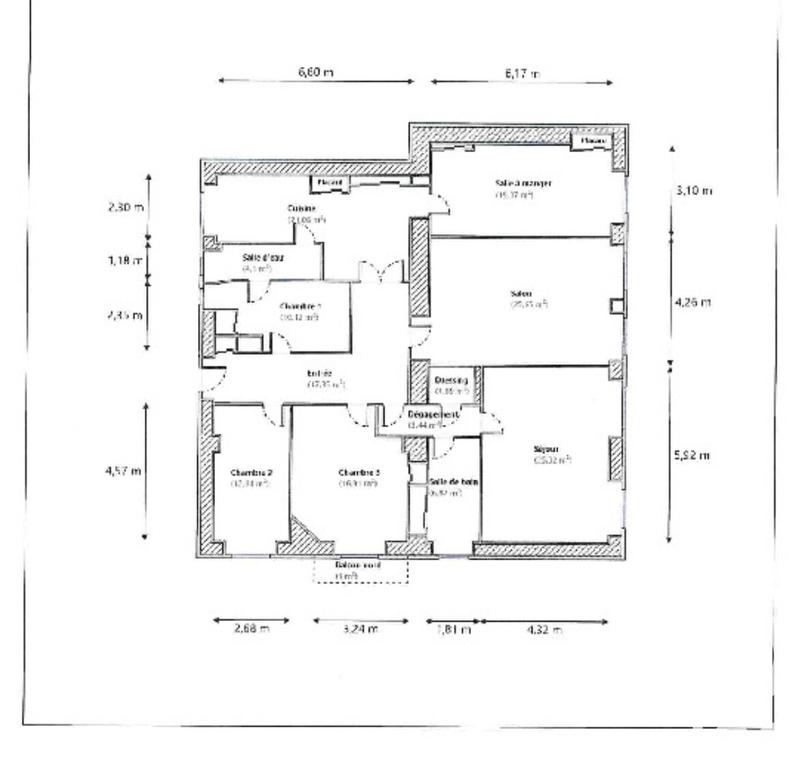 Appartement - 164 m² - 6 pièces