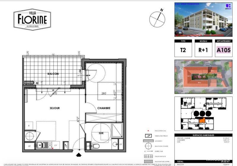 Appartement - 39 m² - 2 pièces