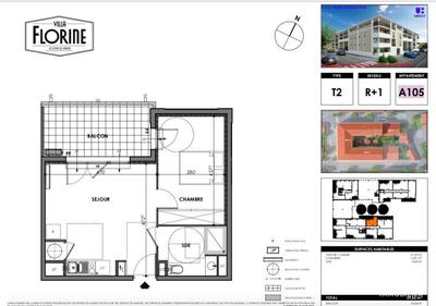 Appartement - 39 m² - 2 pièces