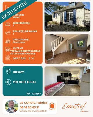 Maison - 92 m² - 5 pièces