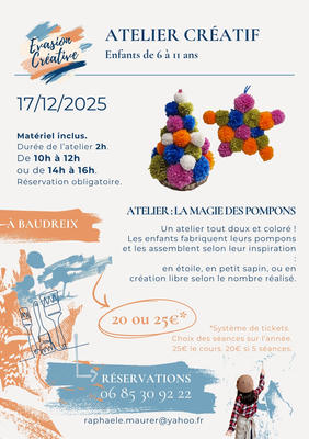 Atelier Créatif &quot;La magie des pompons&quot;