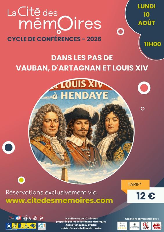 Conférence "Dans les pas de Vauban, d'Artagnan et Louis XIV"