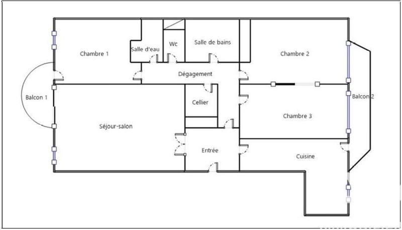 Appartement - 93 m² - 4 pièces