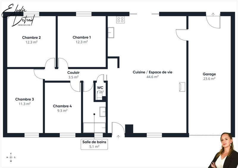 Pavillon - 99 m² - 5 pièces