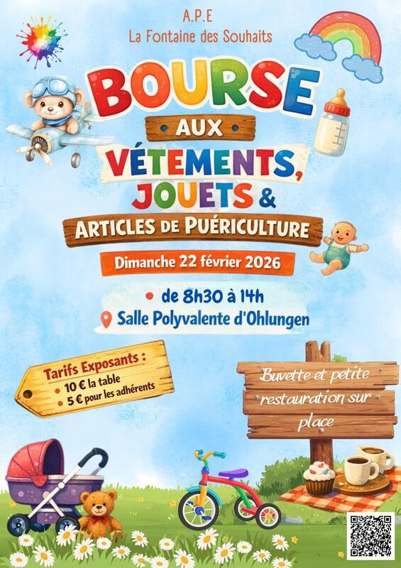 Bourse aux vêtements - jouets - puériculture