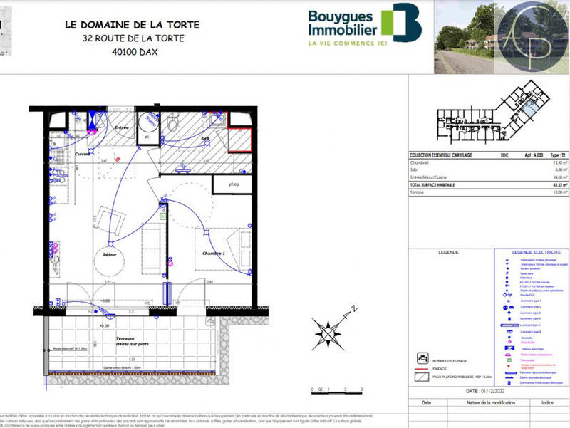 Appartement - 42 m² - 2 pièces