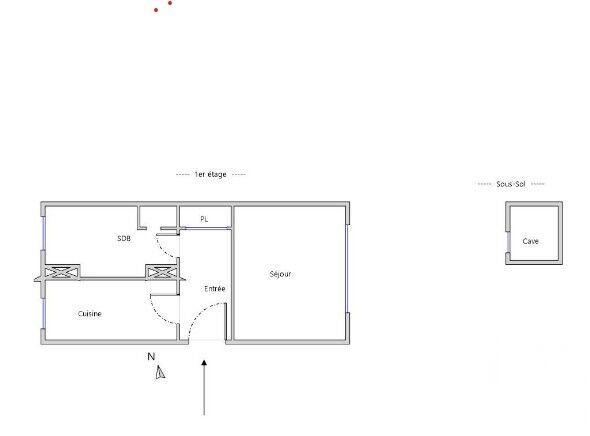 Appartement - 38 m² - 1 pièce