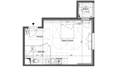 Appartement - 31 m² - 1 pièce
