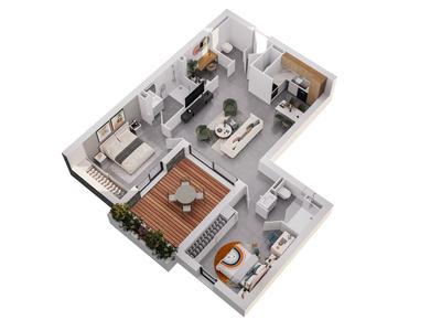 Appartement - 72 m² - 3 pièces