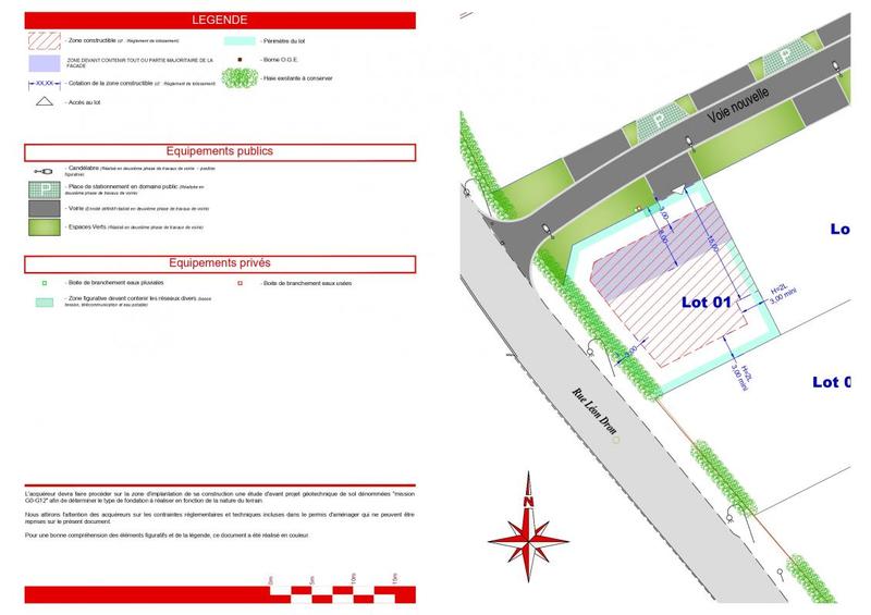 Terrain constructible - 400 m²