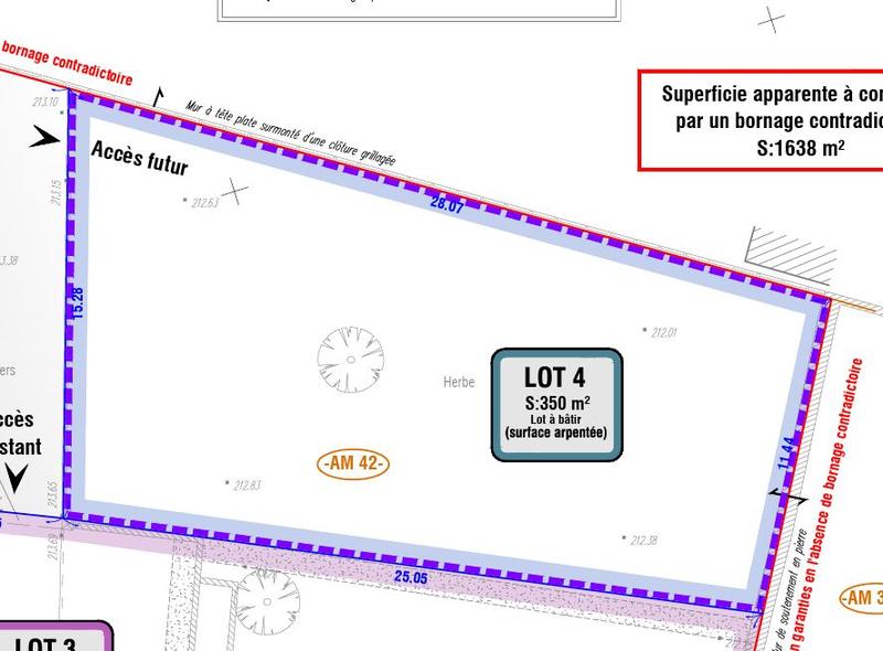 Terrain constructible - 350 m²