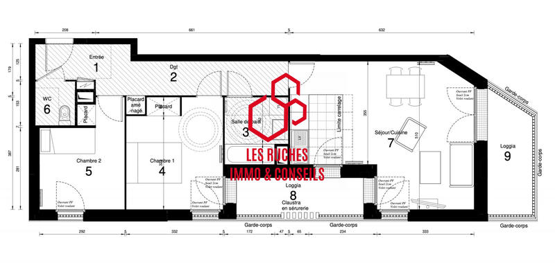 Appartement - 68 m² - 4 pièces