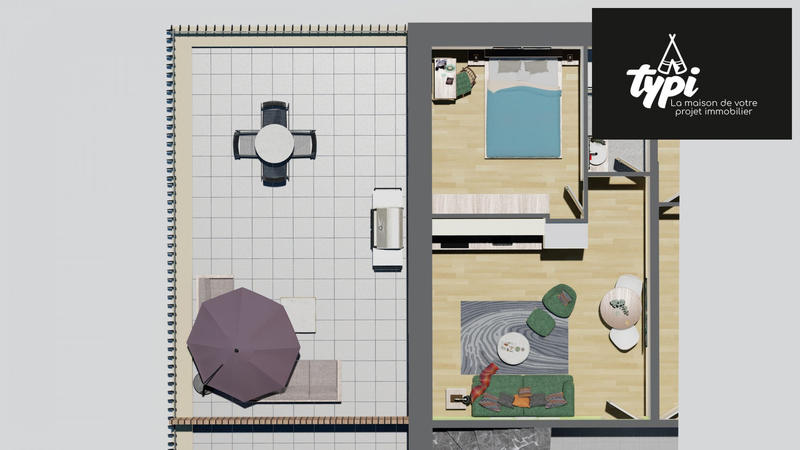 Appartement - 30 m² - 2 pièces