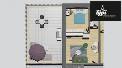 Appartement - 30 m² - 2 pièces