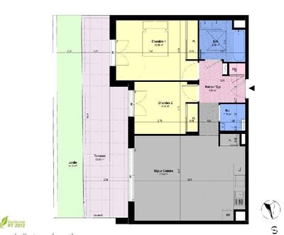 Appartement - 62 m² - 3 pièces