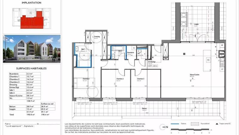 Appartement - 139 m² - 4 pièces