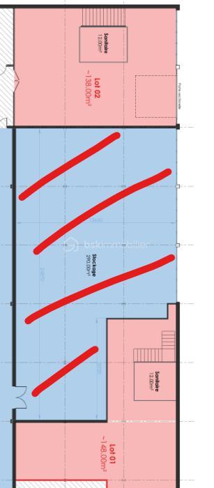 Bureau - 540 m² - 1 pièce