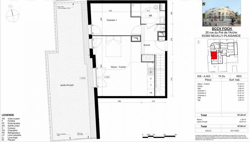 Appartement - 81 m² - 4 pièces