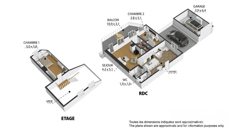 Châlet - 216 m² - 5 pièces