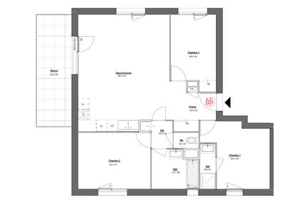 Appartement - 86 m² - 4 pièces