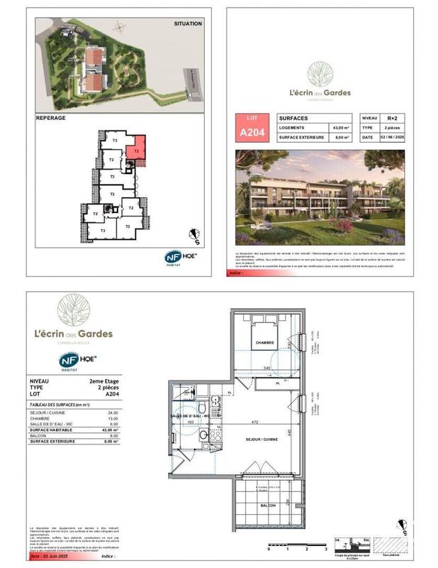 Appartement - 42 m² - 2 pièces