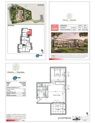 Appartement - 42 m² - 2 pièces